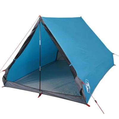 Abbildung von vidaXL Camping Keilzelt 2 Personen, Campingzelt mit Steckverbindungssystem, Trekkingzelt Glasfaserstangen, Zelt A Rahmen, Grün 185T Polyester