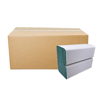 Abbildung von Falthandtücher Grün Premium 5.000 Blatt Recycling 1 lagig 25 x 23 cm ZZ/V Falz Papierhandtücher geeignet für Handtuchspender Ideal Gastronomie, Krankenhäuser, Praxen uvm.