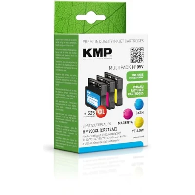 Abbildung von KMP Tintenpatrone passend für HP 933XL (CN054AE, CN055AE, CN056AE) Multipack H105V Officejet 6100 6600 6700 7110 7510 7610 7612, Offic... etc.