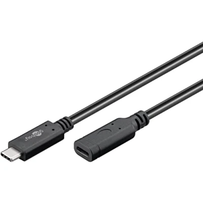 Abbildung von Goobay 61038 USB C Verlängerung 1m 3.2 Gen 2 / USBC Schnellladekabel 60W 20V 3A Ladekabel/USB Kabel 10 Gbits/USB Verlängerungskabel