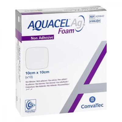 Abbildung von Aquacel Ag Foam nicht adhäsiv 10x10cm Verband