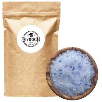 Abbildung von SIVIFOOD grobes Blausalz 600g blaues Kristallsalz grob saphierblaues Gourmet Salz als Geschenk Speisesalz grobkörnig für Salzmühle zum verschenken Natur Gewürzsalz Steak Fleisch und Fisch