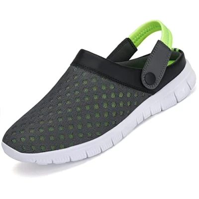 Abbildung von SAGUARO Clogs Herren Pantoletten Sommer Leicht Hausschuhe Damen Atmungsaktiv rutschfest Weiche Sohle Gartenschuhe Sandalen 43 EU