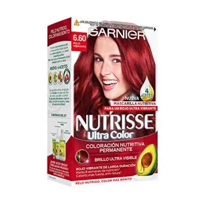 Abbildung von Garnier Nutrisse Creme Coloración Permanente Con Mascarilla Nutritiva De Cuatro Aceites Rojo Vibrante 6.60