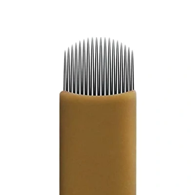 Abbildung von 50 tück Tawny Microblading Nadeln 18U Nano 0,18mm Einweg Permanent Makeup Augenbraue Tattoo Perfekt für Brauen (18U 0.18mm)
