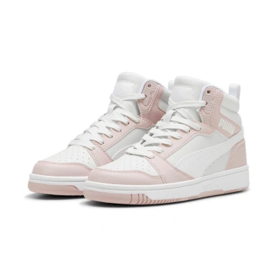 Abbildung von Puma Rebound V6 MID JR Unisex Sneaker high für Kinder, Größe: 38, Mauve mist/white Schuhe