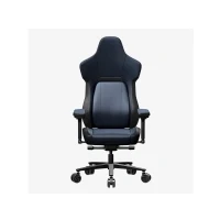 Abbildung von ThunderX3 CORE Modern Ergonomischer Gaming Stuhl, Sitzfläche neigbar, Lendenwirbelstütze, Memory Foam Kopfstütze, Fußstütze, Kunstleder Blau