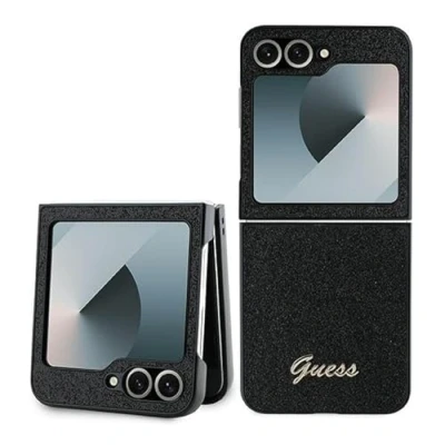 Abbildung von CG Mobile Guess GUHCZF6HGGSHK hülle für Z Flip6 F741 Schwarz 4G Glitter Script