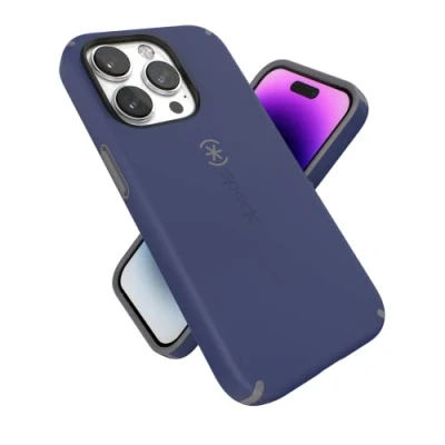Abbildung von Speck Products CandyShell Pro iPhone 14 Hülle, Preußisch Blau/Wolkengrau