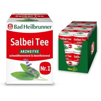 Abbildung von Bad Heilbrunner Salbei Tee im Filterbeutel, 12er Pack (12 x 8 Filterbeutel)
