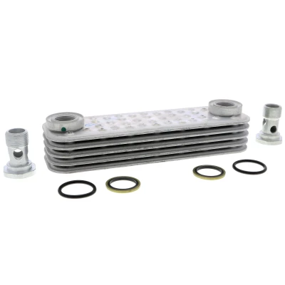 Abbildung von VEMO V48 60 0040 Ölkühler mit Dichtung Schrauben LAND ROVER: Defender Pickup
