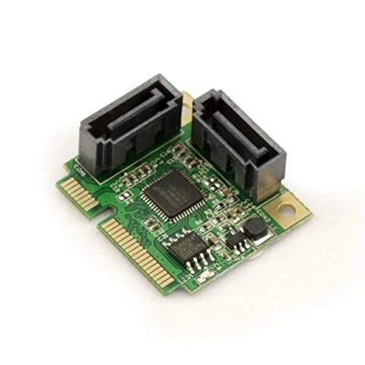 Abbildung von KALEA INFORMATIQUE Half Size 2 Ports SATA 3.0 Mini PCI Express Controller Karte mit ASM1061 Chipsatz
