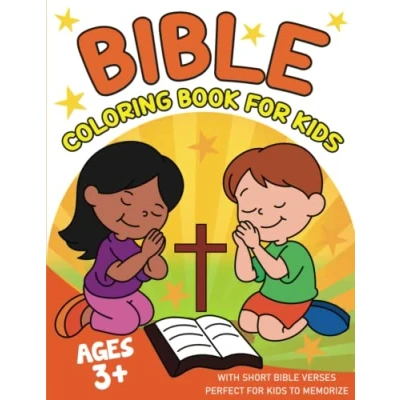 Abbildung von Bible Coloring Book for Kids Ages 3+: Christian Children with Biblical Illustrations and Inspiring Verses