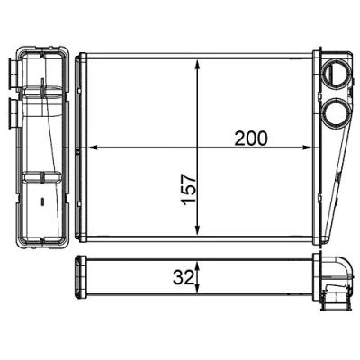 Abbildung von MAHLE ORIGINAL AH 263 000S Wärmetauscher