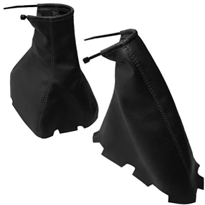 Abbildung von AERZETIX: Schaltsack schaltmanschette + Handbremssack kunstleder schwarz mit nähten