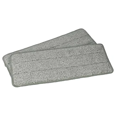Abbildung von vhbw 2X Wischbezug kompatibel mit Clean Maxx 09996 Wischmopp Ersatzkopf, Polyester Grau Weiß