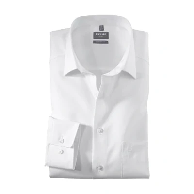 Abbildung von OLYMP Luxor comfort fit Hemd Langarm New Kent Kragen weiß Gr. 41
