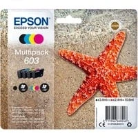 Abbildung von Multi pack! Epson 603 BK C M Y tintenpatrone 10.6 ml C13T03U64010 original