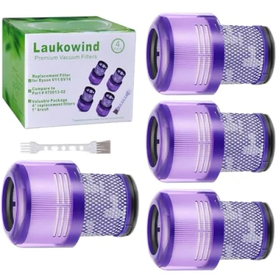 Abbildung von ‎Laukowind Filter für Dyson V11 SV14 V15 SV22 Series, 4 stück Replacement Filters Animal/Absolute/Torque Drive/Fluffy/Complete Pro Detect Cordless Vacuum Cleaner