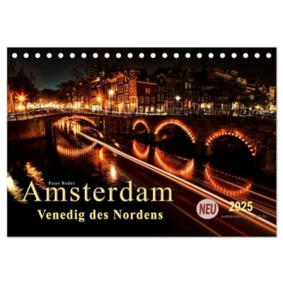 Abbildung von Amsterdam Venedig des Nordens (Tischkalender 2025 DIN A5 quer), CALVENDO Monatskalender