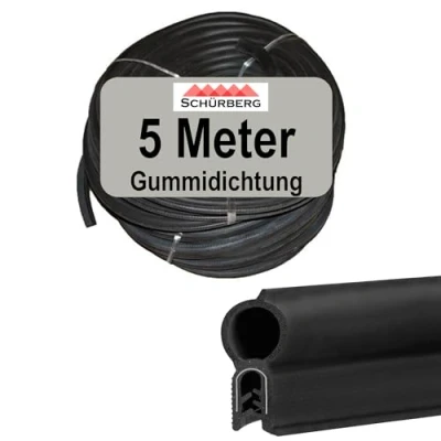 Abbildung von 5 Meter Dichtung Kofferraumdichtung 16x30mm Gummidichtung zum aufstecken auf Blechkanten perfekt für die Verwendung im KFZ Bereich oder Maschinen und Anlagenbau