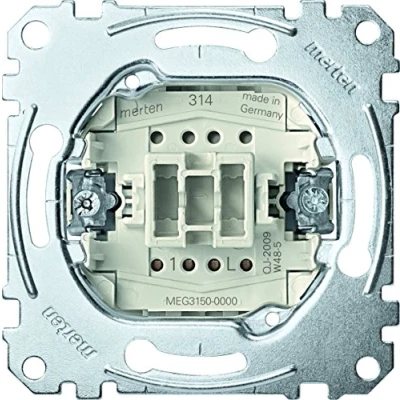 Abbildung von Merten MEG3150 0000 Taster Schliesser 1pol. 10A AC250V (3X Tastereinsatz)