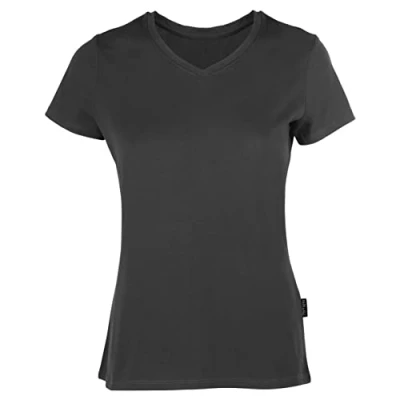 Abbildung von HRM Damen F Luxury V Neck Tee, Darkgrey, 5XL