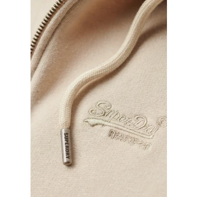 Abbildung von Superdry Essential LOGO Hoodie Sweatjacke, Herren, Größe: Large, Light stone beige