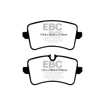 Abbildung von Bremsbelagsatz EBC BRAKES Yellow Stuff DP42082R, Hinten