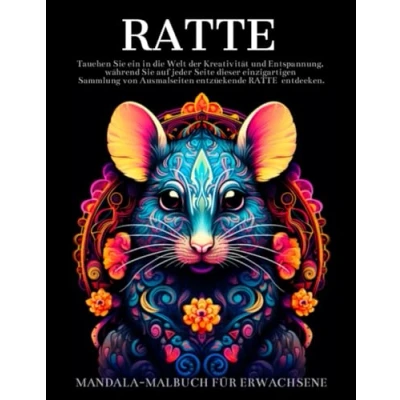 Abbildung von Ratte Malbuch für Erwachsene: Mandalas Designs,Geschenke Tierliebhaber