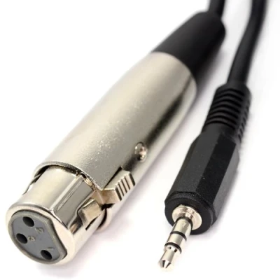 Abbildung von XLR Weiblich 3 Polig Buchse Zum 3,5 mm Audio Stereo Klinkenstecker Stecker Kabel 6 m [6 Meter]