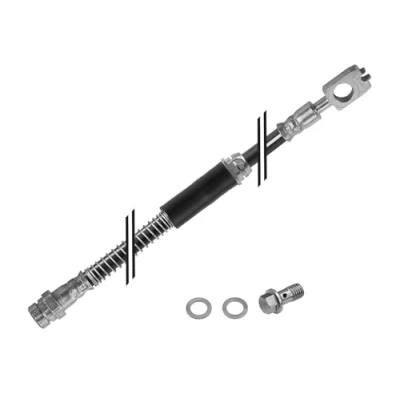 Abbildung von MEYLE 100 611 0071/S Bremsschläuche am Bremssattel, Vorderachse 590 M10x1 VOLKSWAGEN: Golf Plus / Crossgolf, 5 Schrägheck, Caddy 3 Kombi