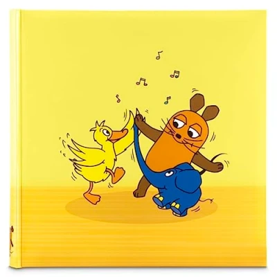 Abbildung von Hama Fotoalbum Jumbo „DieMaus“ 30x30 cm (Fotobuch mit 80 weißen Seiten, Album für 320 Fotos zum Selbstgestalten und Einkleben, Sendung der Maus, Kinderfotos, Babyalbum) gelb