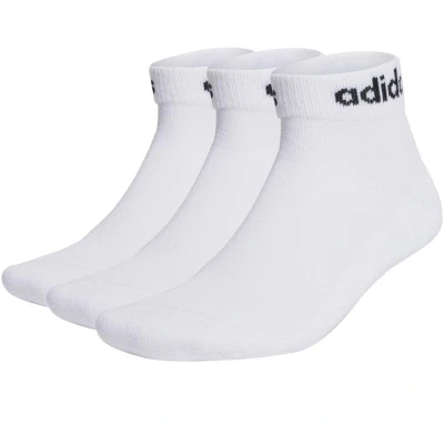 Abbildung von adidas Unisex Linear Ankle Cushioned Socks 3 Pairs, White / Black, 8.5 10