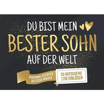 Abbildung von Du Bist Mein Bester Sohn Auf Der Welt Personalisiertes Gutscheinbuch 50 Gutscheine: Gutscheinheft zum selber Ausfüllen und Verschenken 25 ... Geburtstag oder als Geschenk zu Weihnachten