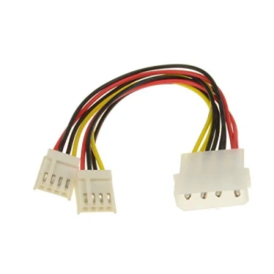 Abbildung von Strom Kabelverteiler Y Adapter Kabel 4 Polig Molex Zum 2 x Floppy Stecker