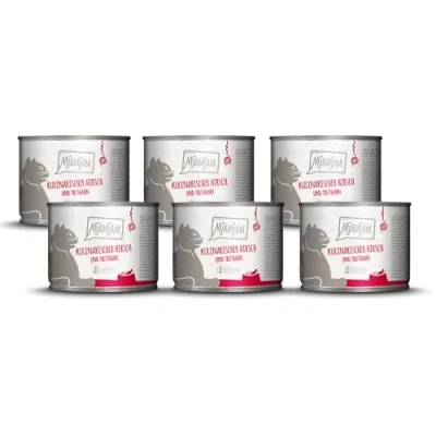 Abbildung von MjAMjAM Premium Nassfutter für Katzen kulinarischer Hirsch und Truthahn an frischen Cranberries, 6er Pack (6 x 200 g), getreidefrei mit extra viel Fleisch