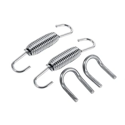 Abbildung von Keenso 2X 65mm Motorrad Auspuff Feder Auspuffanlage voll drehbare Befestigungsfedern Edelstahl