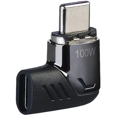 Abbildung von Callstel USB C Winkelstecker: 90 Schnell Ladeadapter mit Magnet Stecker, PD bis 100 Watt (USB Magnetkupplung, Kabel Winkelstecker kurz, Handy Datenkabel)