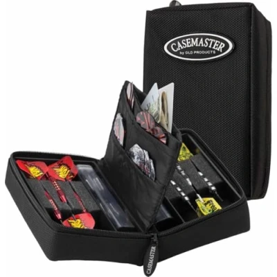 Abbildung von Casemaster Elite Jr. 6 Dart Nylon Aufbewahrungs /Reisetasche, Schwarz