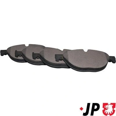 Abbildung von JP GROUP 1463602810 Bremsbelagsatz Vorderachse für Verschleißwarnanzeiger vorbereitet BMW: 5 Touring, Limousine, 7