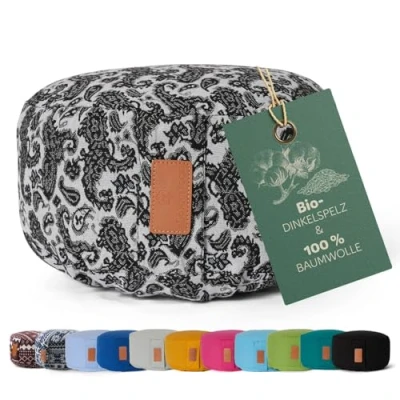 Abbildung von #DoYourSports Yoga Bolster Vishnu, rundes Yogabolster Dinkel 30x30x30 cm Kissen