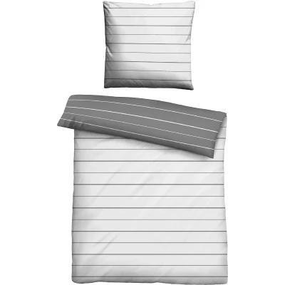 Abbildung von Biberna Wendebettwäsche &quot;Combinate in Gr. 135x200, 155x220 oder 200x200 cm&quot;, (2 tlg.), Bettwäsche aus Baumwolle, zeitlose mit Wendeoptik