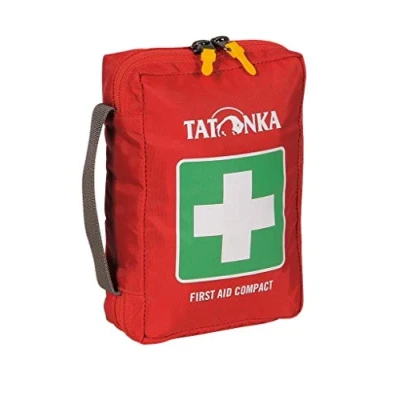 Abbildung von Tatonka First Aid Compact Erste Hilfe Set mit umfangreichem Inhalt U. a. Rettungsdecke, Checkliste und Spickzettel Für die Erstversorgung Outdoor, Wandern, Trekking rot, 18 x 12,5 5,5 cm