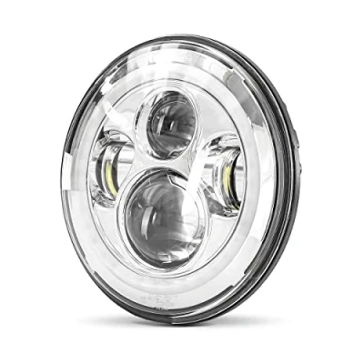 Abbildung von LED Scheinwerfer 7&quot; kompatibel mit Harley Davidson E Prüfzeichen DRL FS7 chr