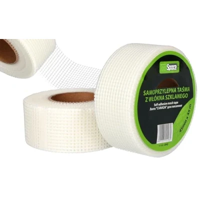 Abbildung von ToolSpace Armierungsgewebe 4,5 cm x 45 m Rigipsplatten Tape Selbstklebend Fugenspachtel Reparaturgewebe Gipsband Kantenband Eckenschutz Wall Repair