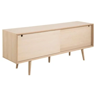 Abbildung von ACTONA GROUP Sideboard &quot;Century&quot; mit 5 Schubladen hinter der Schiebetüren&quot;, Eiche/furnier, Schiebetür, B: 180 cm