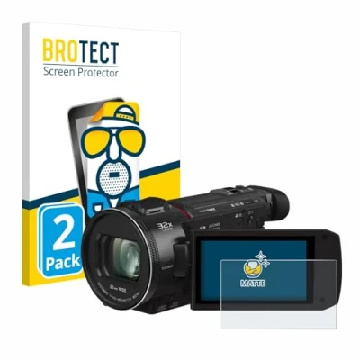 Abbildung von BROTECT Entspiegelungs Schutzfolie für Panasonic HC VXF11 (2 Stück) Matte Displayschutz Folie, Anti Reflex, Fingerprint
