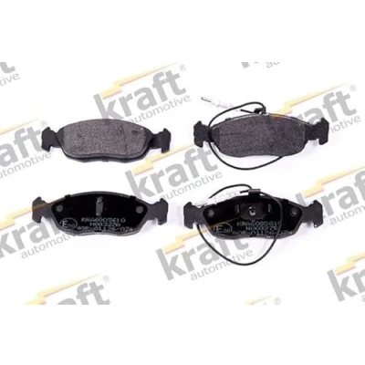 Abbildung von KRAFT 6005610 Bremsbelagsatz Vorderachse inkl. Verschleißwarnkontakt PEUGEOT: 306 Schrägheck, Cabrio, Kombi, CITROËN: Xsara Coupe, Kombi