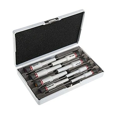 Abbildung von FACOM Werkzeugkoffer Mit 8 Schraubendreher Bits Schlitz, Kreuz und Pozidriv AEF.J6 Präzisionsschraubendreher 5 Schlitz Bits, 1 Bit, 2 Aufbewahrungskoffer